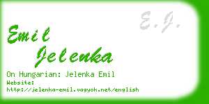 emil jelenka business card